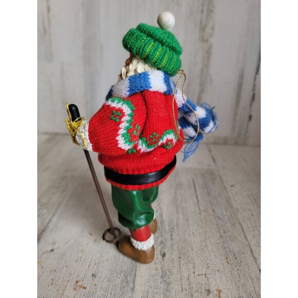 Clothtique possible dreams ski Santa Claus hike ornament Xmas vintage - Picture 4 of 7